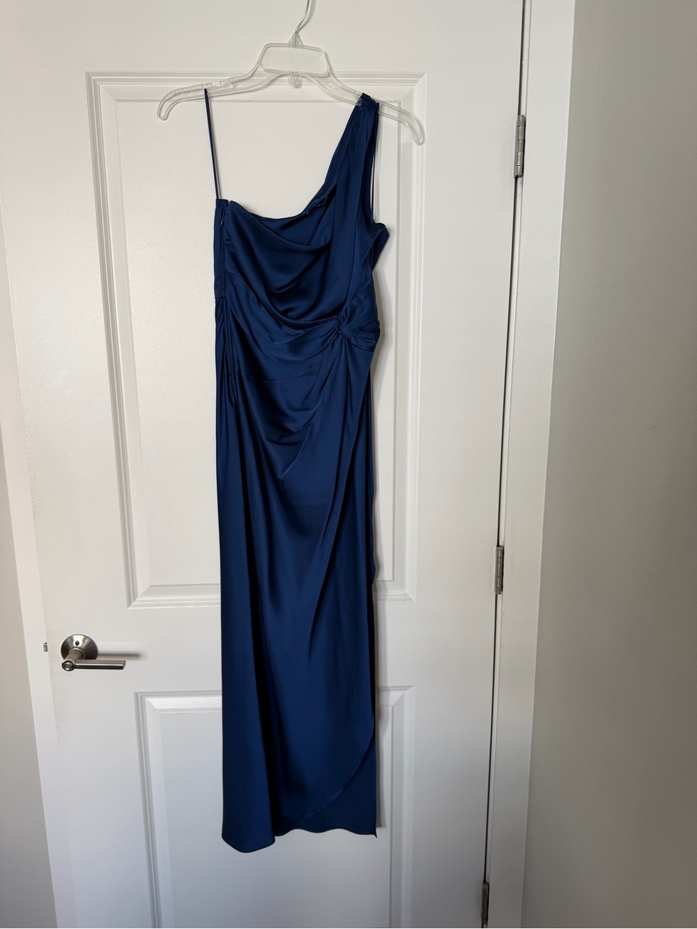 Abercrombie & Fitch One-Shoulder Navy Draped Dress